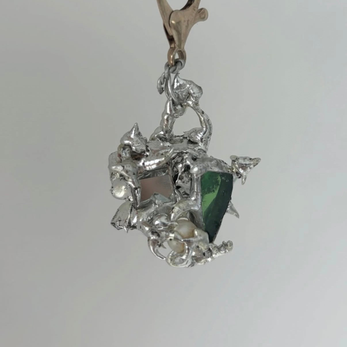 Irregular Silver Keyring