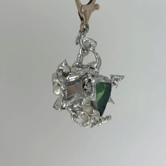 Irregular Silver Keyring