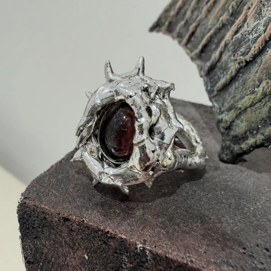 Soldered Garnet Ring
